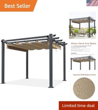 Lightweight Beige Replacement Cover for Hampton Bay Pergola - Easy Setup