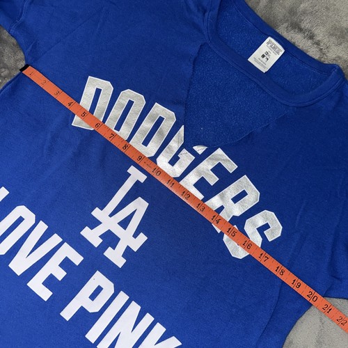 PINK Victoria’s Secret x New Era LA Dodgers Sweatshirt Size XS Oversized - Picture 11 of 17