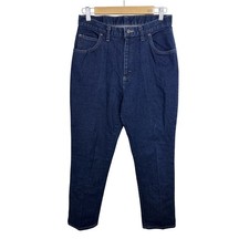 Vintage Western Jeans Women 14 REG Blue High Rise USA Made 90s Dark Wash Denim