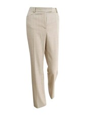 Tommy Hilfiger Women's Pinstriped Bootcut Pants 10, Sand/Midnight 190607536290