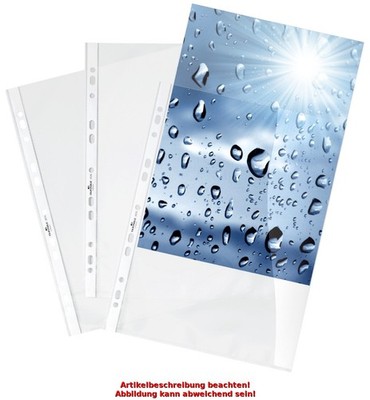 100 DURABLE PREMIUM Prospekthülle, DIN A4, PP, glasklar, 0,08 mm