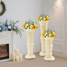 3 sztuki składanego kartonu dekoracyjnego stołu wyświetlacz stojak na kwiaty wazony