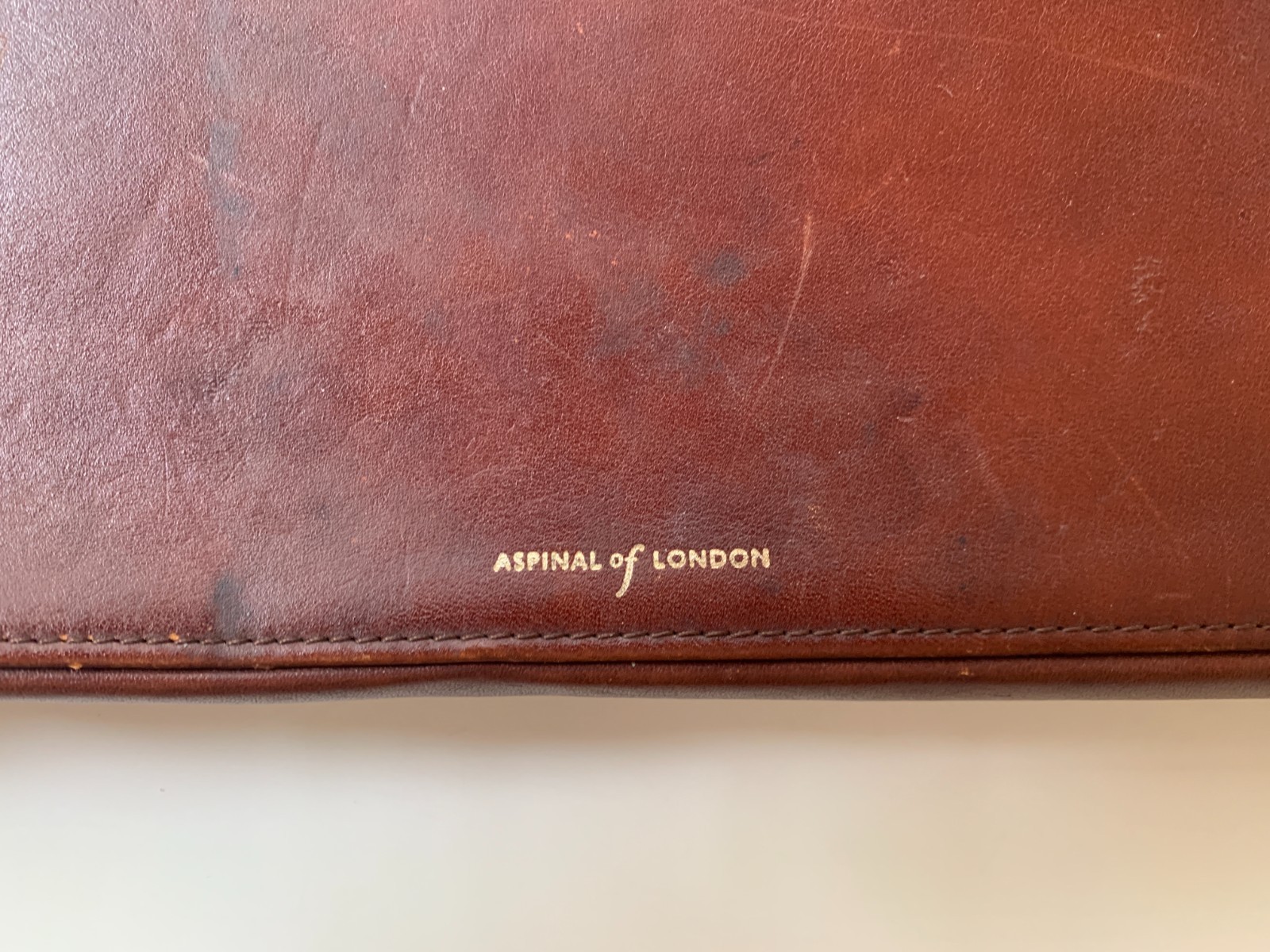 Aspinal of London - Executive Portfolio Brown Leather & Brown Suede Lining image 2
