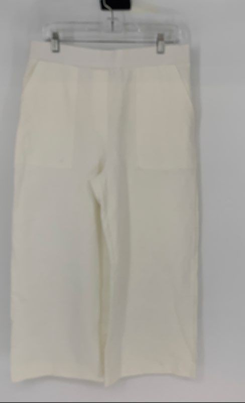 Jones & Co Womens White Flat Front Pockets Pull-On Cropped Pants Size XL