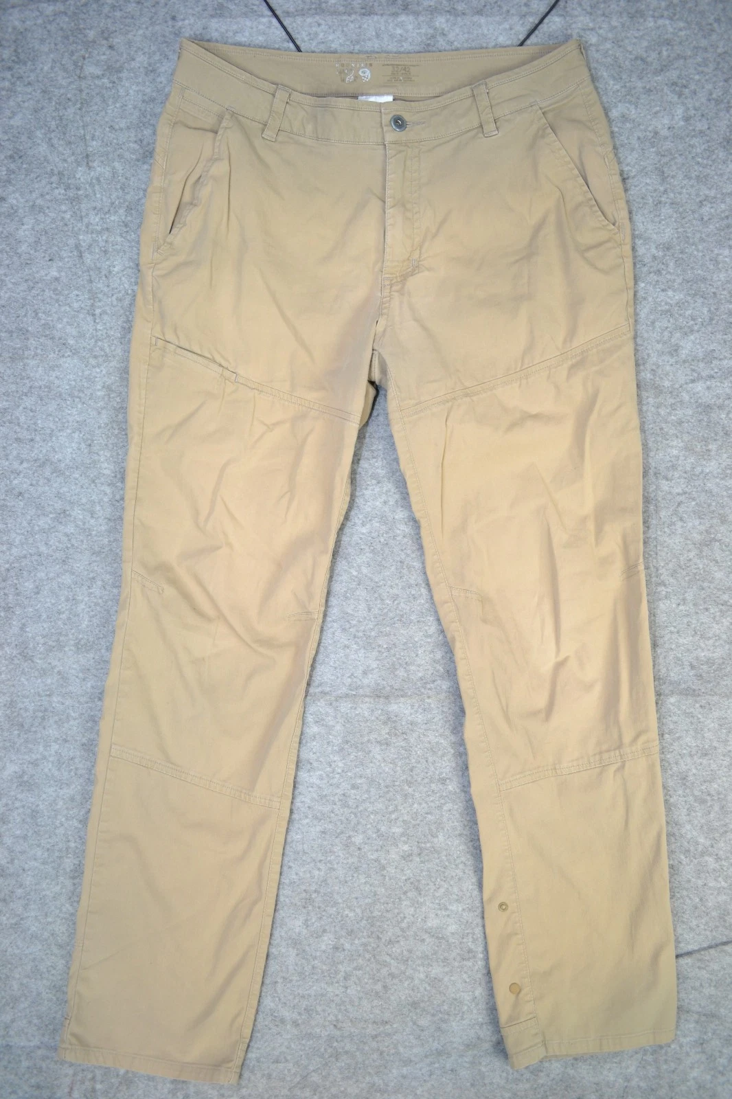 Mountain Hardwear Men's Hiking Pants 32x29 Tan Brown Stretch Cuffed Hem Classic