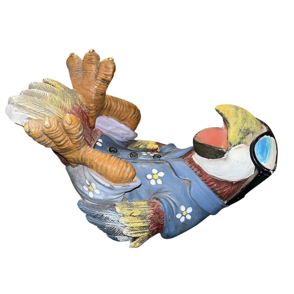 DISEÑO TOSCANA BUDDY TROPICAL TIKI LORO CERVEZA/VINO PORTABOTELLAS ESTATUA   Foto 3 de 4