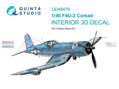 QTSQD48476 1:48 Quinta Studio 3D Decal - F4U-2 Corsair (HBS kit)