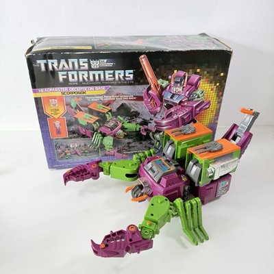 SCORPONOK Boxed + Insert G1 Transformers Vintage HeadMaster 1986 komplett