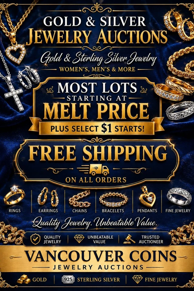 💍GOLD & SILVER JEWELRY💎STARTING AT MELT & FREE SHIPPING! VANCOUVER COINS