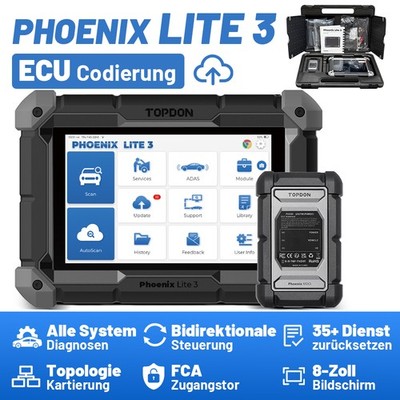 TOPDON Phoenix Lite 3 OBD2 Diagnosegerät Kfz Scanner ECU Codierung CAN-FD FCA