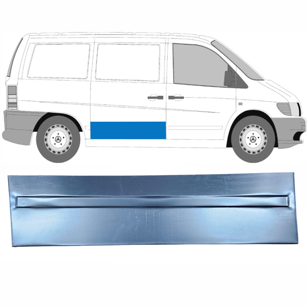 Outer sliding door repair panel for Mercedes Vito I W638 1996-2003 / Right
