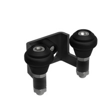 Patin pour portail coulissant Tor, Profil acier zingué 40mm RAL 9005 Noir