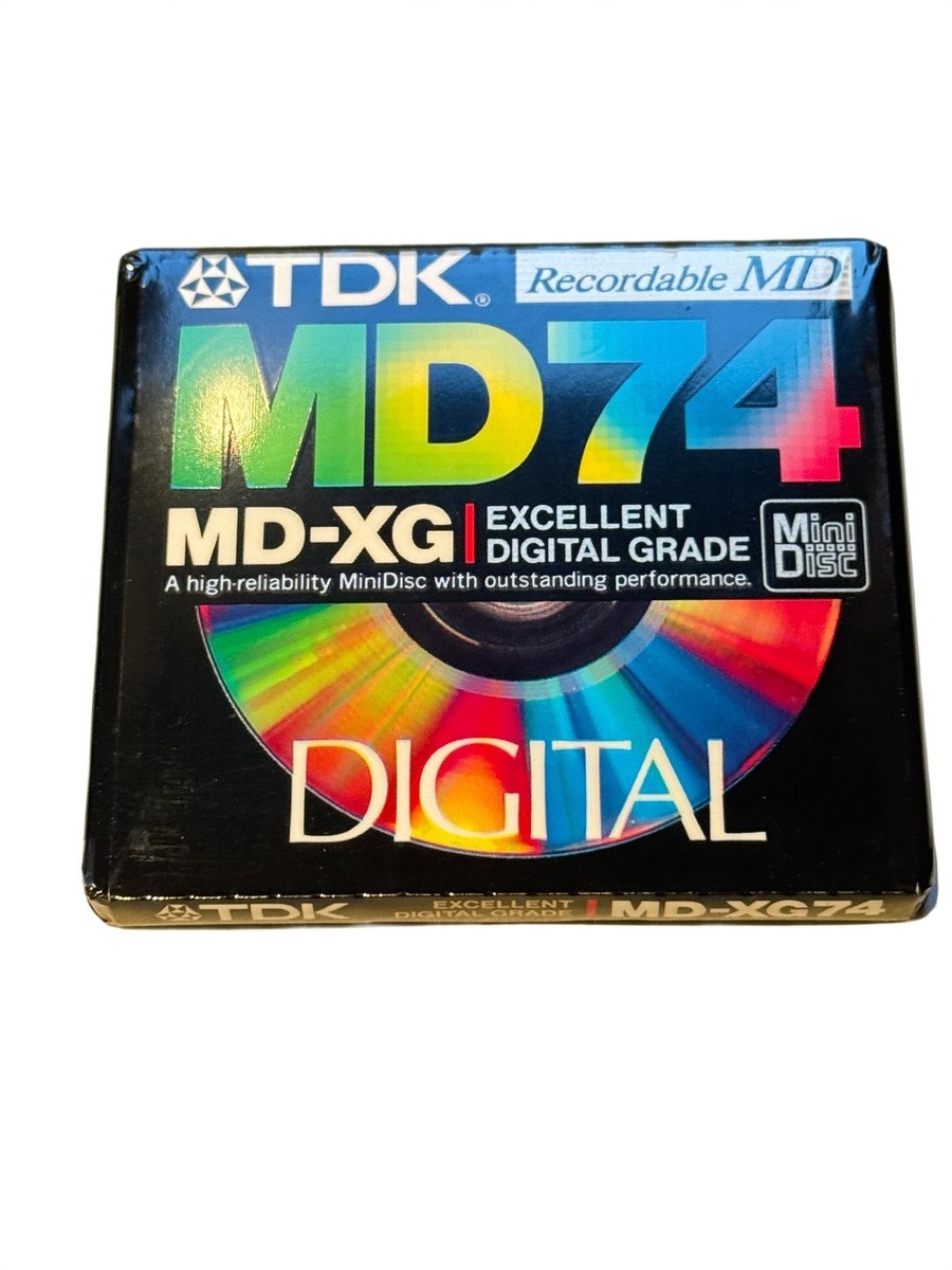 TDK MD74 MD-XG Excellent Digital Grade Recordable MiniDisc Sealed