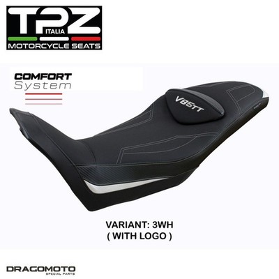 MOTO GUZZI V85 TT 2019-2025 Sattelbezug MGV85TEC-3WH-1 TPZ weiß COMF...