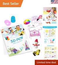 3D Pen Printing Drawing Book, 40 Pattern Templates Stencils