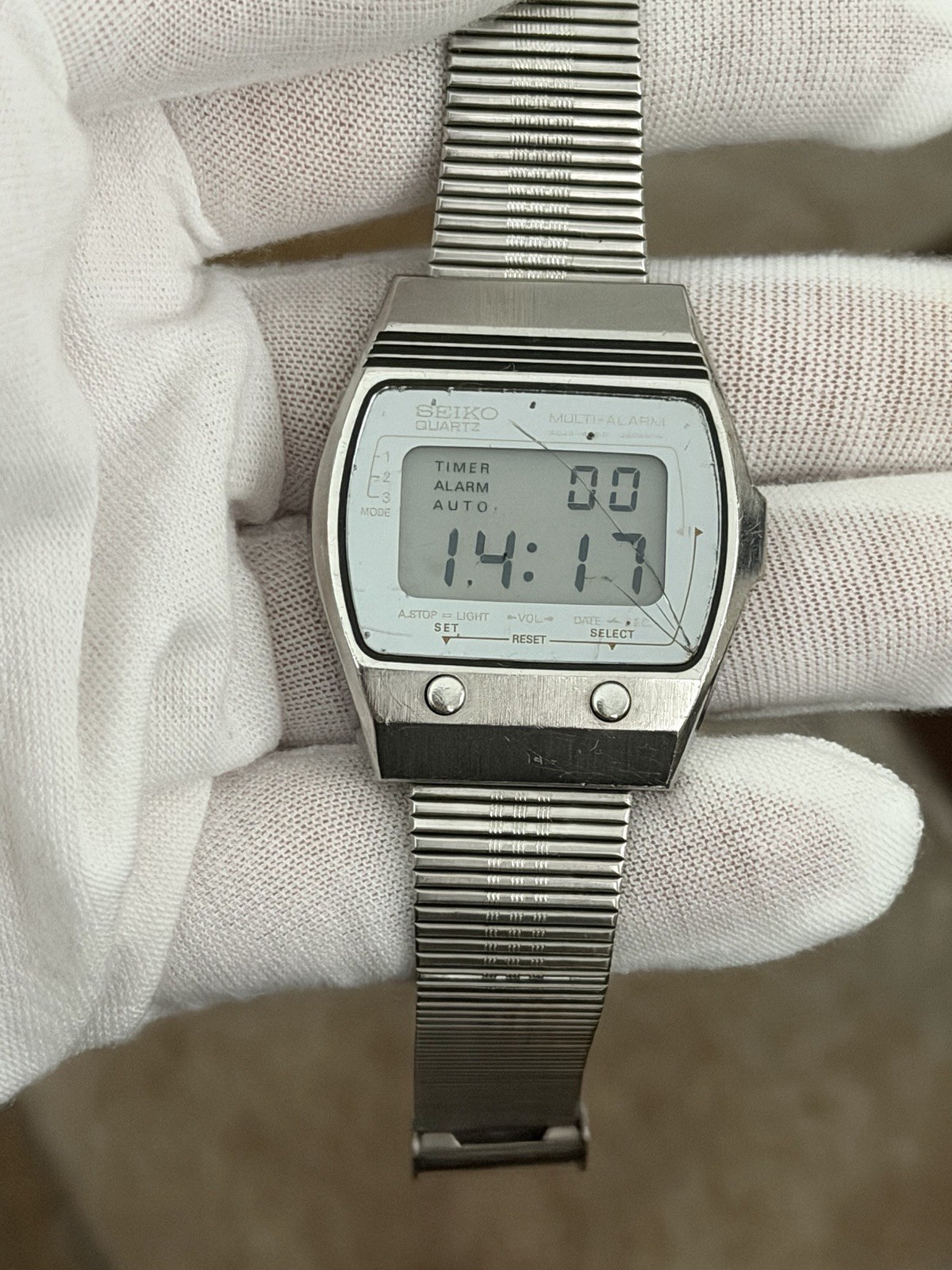 Rare Vintage Seiko Quartz Multi-Alarm A029-5000 Digital Sports Watch JDM 1970s