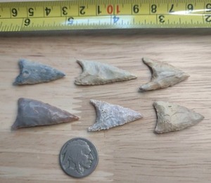 Neolithic Period  Arrowheads Sahara Desert Africa 6 Triangular 
