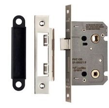 76mm Satin Nickel Easi T Bathroom Lock Mortice Bathroom Lock | BAE5030SN