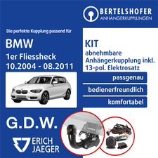 F�r BMW 1er Fliessheck Typ E81/E87 10.2004-08.2011 AHK abn +13pol sp. E-Satz PKW