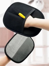 2x Electrostatic Pet Hair Removal Gloves Brush , Double-sided Pet Grooming Glove