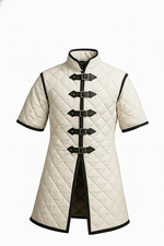 Medieval Thick Padded Gamberson Coat Short Sleeve Cosplay Armor for LARP
