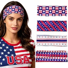 HIFANMM 4pcs 4th of July Headbands for 1 Count Pack 4 , 3. 2