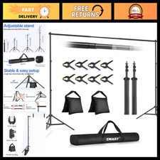 Adjustable 10x7FT Backdrop Stand for Party, Photoshoot, Photography Setup