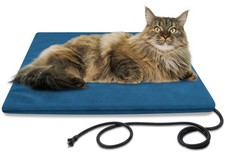 Pet Heating Pad for Dog Cat, 100 Waterproof Outdoor Cat M-18"x18", Blue
