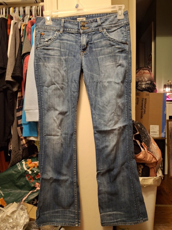 Hudson Jeans Women's Blue Denim Beth Baby Boot Size 29