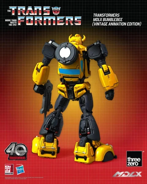 ThreeZero Transformers Bumblebee Vintage Animation MDLX Scale Figure - Image 2 of 3