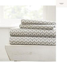 Patterned Microfiber Queen Sheet Set 4 Piece   Oeko-TEX Certified Ultra Soft ...