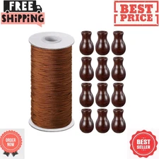 Windyun 109.36 Yards Roman Blind Cord 1.8 mm Braided Lift Shade Brown