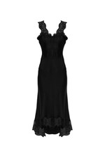 ALEXANDER MCQUEEN $3850 Black Lace Trim Midi Dress New & Authentic