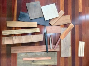 Exotic Hardwood Mix - Primarily Exotic hardwoods , Koa, Rosewood, bubinga,etc
