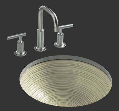 #ad Kohler K 14287 H6 V7; Twirl Design Undercounter Lavatory Old English Collection $199.99