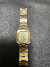 Seiko Credor 9300 5320 Quarzuhr achteckig 18k 14k Gold Silber Klassiker