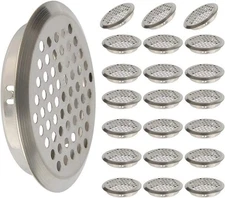 XMHF 20Pcs Air Vents 2 Inch Circular Soffit Vent Stainless Steel Round Silver 