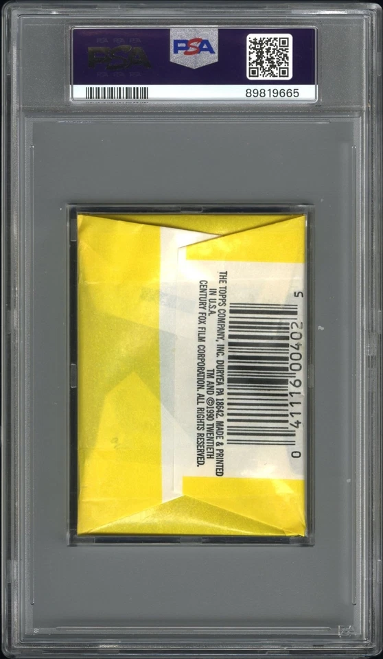 1990 Topps The Simpsons Wax Pack BART PSA 9 MINT - LOW POP ONLY 1 GRADED HIGHER - Image 2 of 2