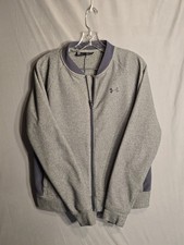 Under Armour ColdGear Zip Jacket Women s Medium Gray Loose Fit Athletic