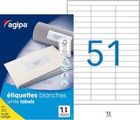 agipa Universal-Etiketten 70 X 16,9 Mm Weiß Rechteckig 5.100 Etiketten