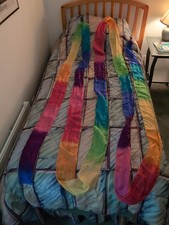MULTICOLOR SILK STREAMER PRODUCTION Tie-dye M...