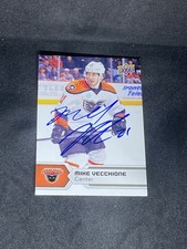 Mike Vecchione 2017-18 Upper Deck AHL #50 Lehigh Valley Phantoms Signed Card
