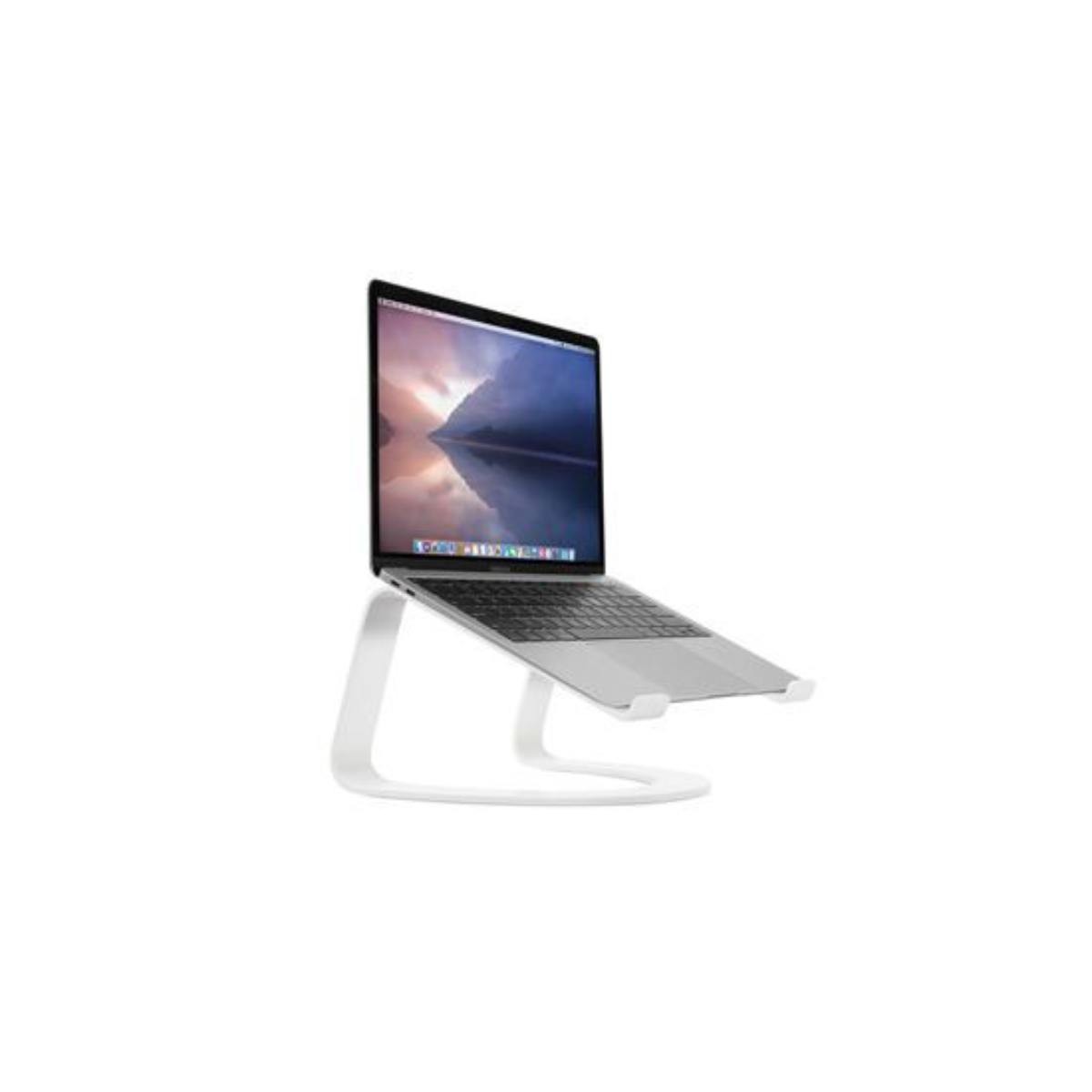 Support MacBook Curve Twelve South blanc en aluminium réglable au design épuré