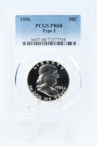 1956-P PCGS PR68 Type 2 Franklin Half Dollar Proof 50C