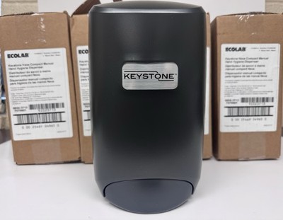 4 Ecolab Keystone Nexa Compact Manual Hand Hygiene Dispensers Black 92023713