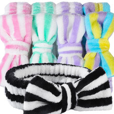 Teenitor Makeup Headband, Spa Headband for Girls, Bow Headbands, Fuzzy Headbands