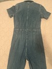 Free People We The Free Denim Jumpsuit Fared Leg Size Large Pre-Owned — photo 7