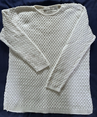 American Knitworks Cotton Basketweave Knit Tunic Sweater, Women's L, Made in USA