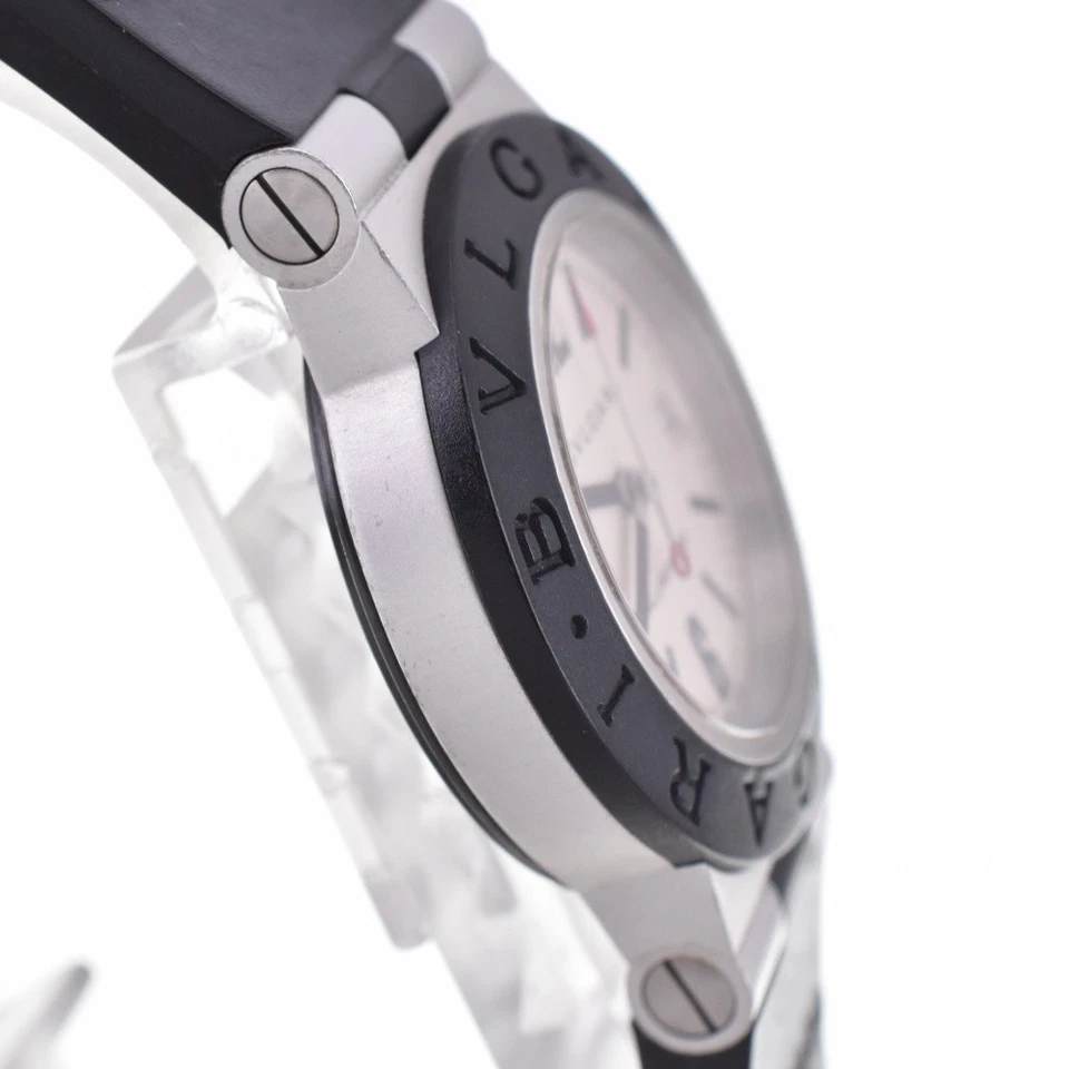 Reloj de cuarzo para dama BVLGARI aluminio AL29A fecha esfera plateada N#143399 Foto 4 de 4