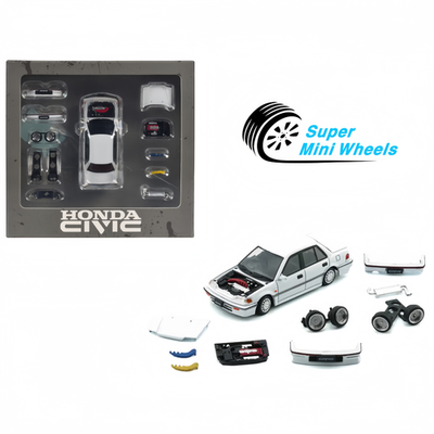 #ad BMC 1:64 Honda Civic EF2 White with Accessories $16.99